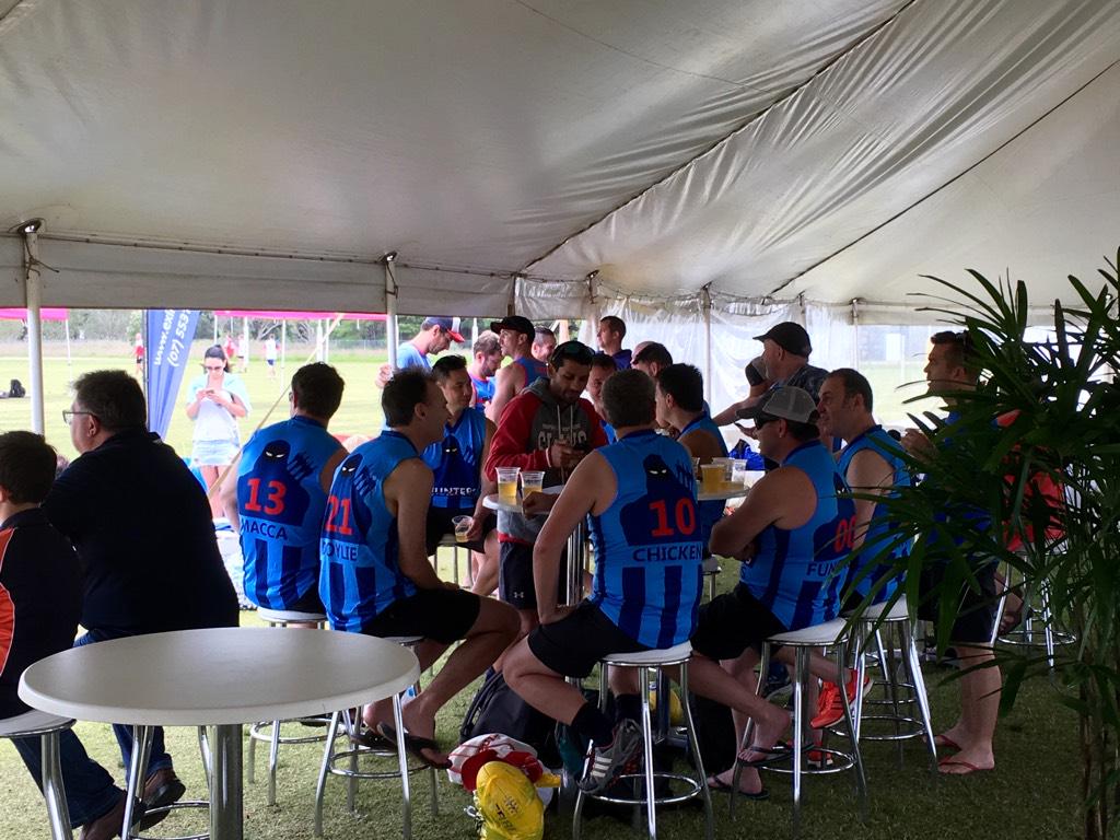 AFLQ's tweet photo. Players at the @AFL9s_QLD #Byron9s competition are being treated to a post-footy function courtesy of our sponsors. http://t.co/TiHIGe0gXS