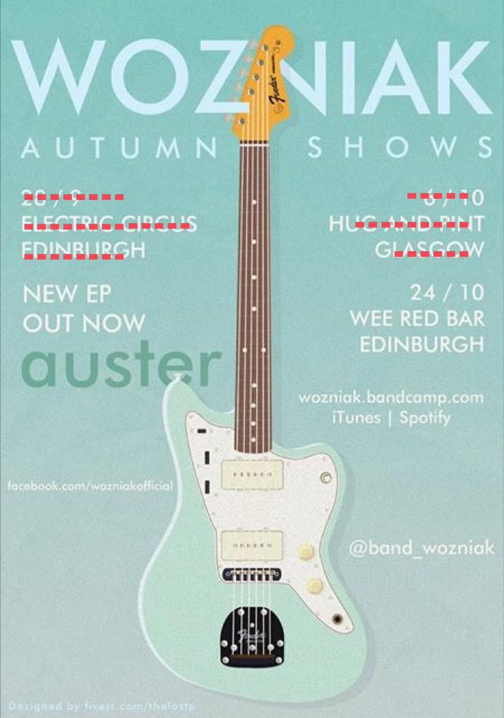 Next show - 24/10 #weeredbar #Edinburgh with <a href="/ThulaBorah/">Thula Borah</a> and our besties <a href="/WCFTNmusic/">WeCameFromTheNorth</a>