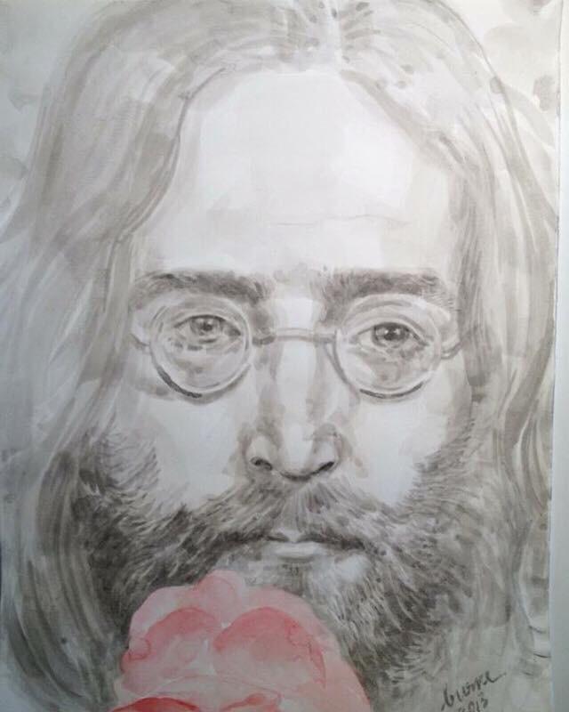 \"Happy 75th Birthday, John Lennon.\" (Painting by Chanchalad Khanjanawong, Founder of Grey Ray)  