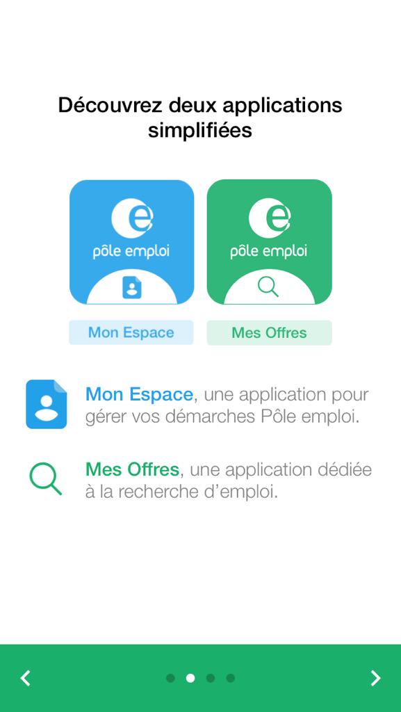 Découvrez 2 applications simplifiées sur les plateformes de téléchargement - MON ESPACE -MES OFFRES - #poleemploi