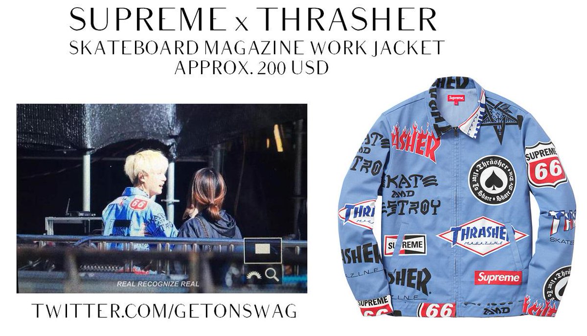 supreme x thrasher work jacket