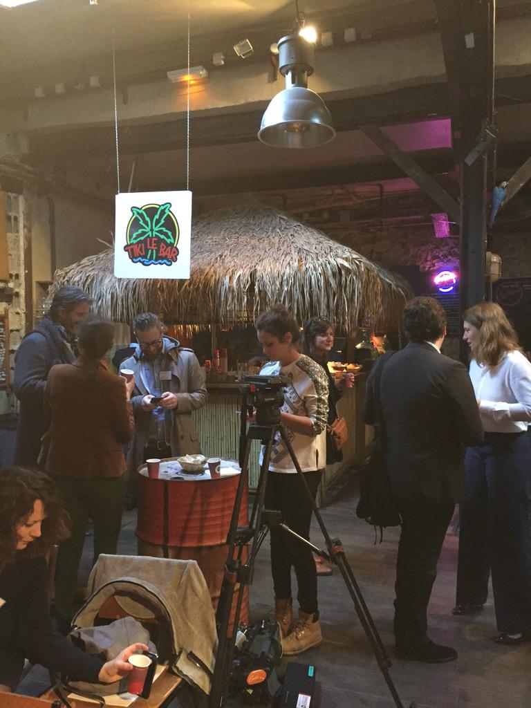 WordAppeal's tweet photo. Pre-presentation coffee & refreshments at the tiki bar #WAtch40 @comptoirgeneral http://t.co/1v7VJGK1ki