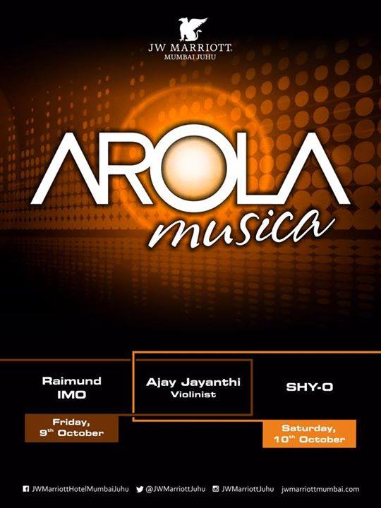 KorneaDigital's tweet photo. #Electro #Acoustic Played by #RaimundImo #AjayJayanthi & @DjShyO on 9th &10th OCt 2015 #Arola at #JWMarriott #Party http://t.co/PsEr1zUAco