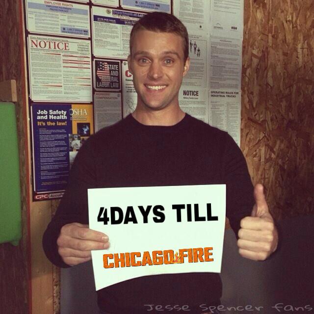 IsGoofyADog's tweet photo. Yeah it's friday! 😀 
Only four days till #ChicagoFireSeason4 http://t.co/BH2afH9pYt