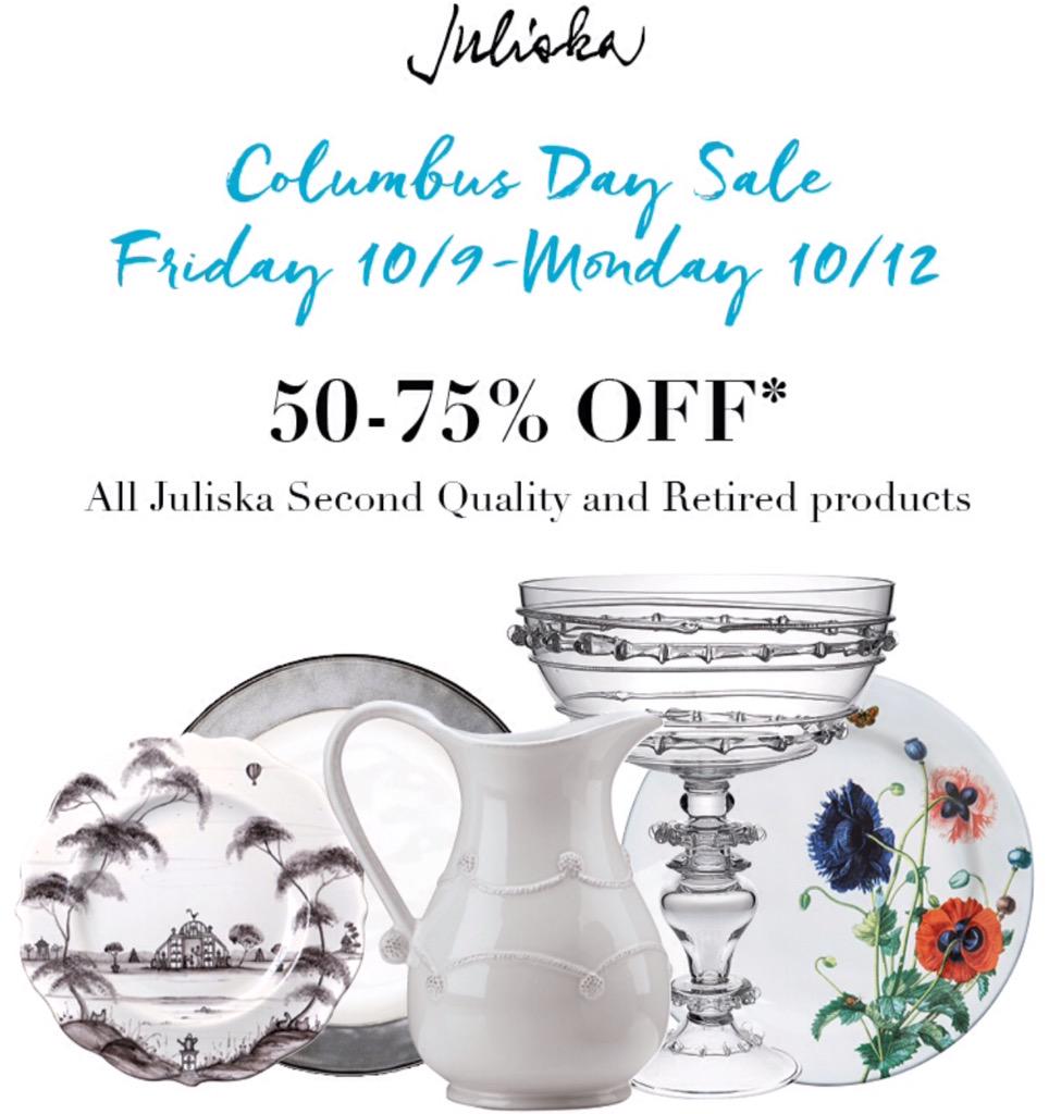 4-6pm today-MV Sea Salted treats and shopping in the beautiful MV Juliska store. #ColumbusDayweekend #MV #icecream