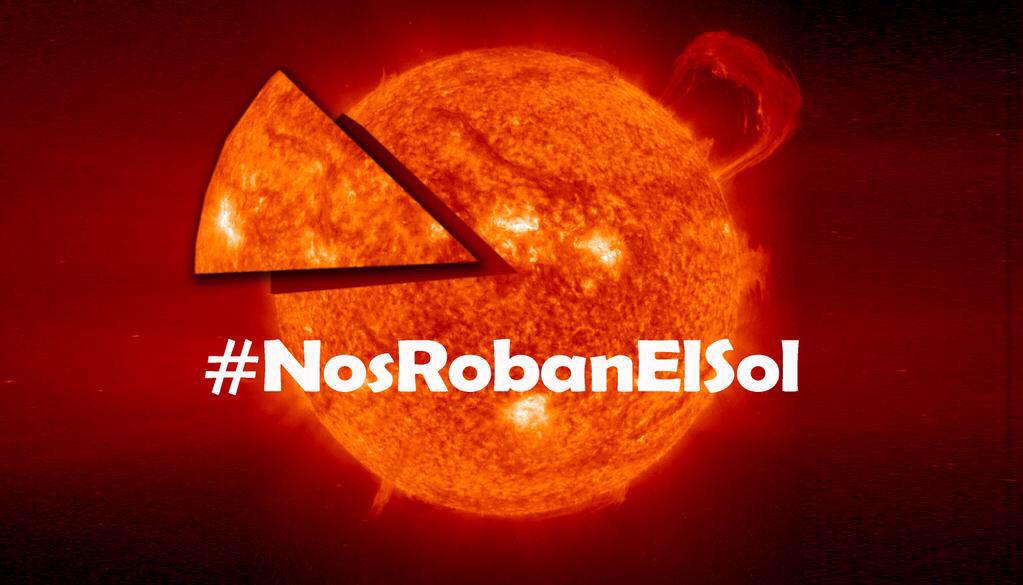 JoseantonioJun's tweet photo. No dejemos que este gobierno nos robe también el Sol. Que las redes se inunden de este TT 

#NosRobanElSol http://t.co/BqYlP45hi4