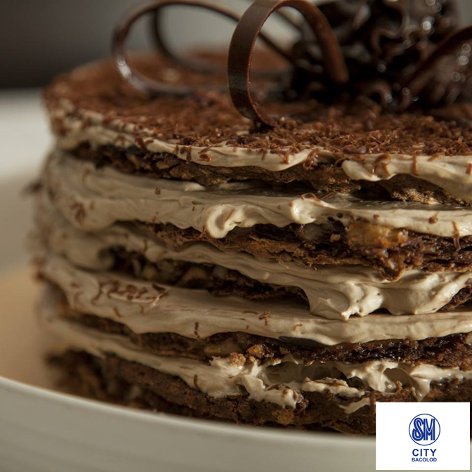 SM_CityBacolod's tweet photo. Indulge with this delicious #CafeBobs dessert - Chocolate Pistachio Dacquoise! #SMFoodieFridays #SMCityBacolod http://t.co/DeKgg8bjZD
