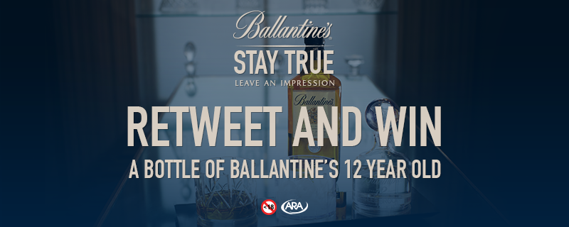 BallantinesSA's tweet photo. RETWEET and you could WIN yourself a bottle of Ballantine's 12 Year Old! #StayTrue #Ballantines http://t.co/SmhZaEDhGP