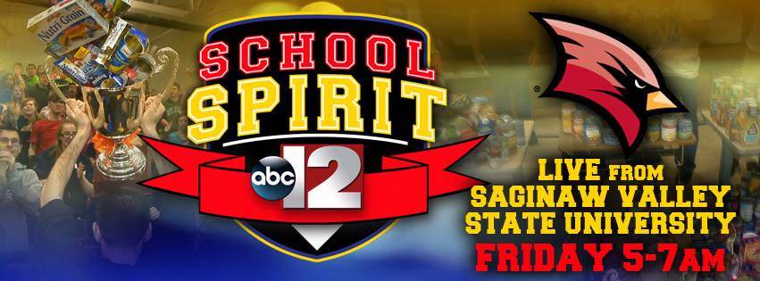 Hey <a href="/SVSU/">SVSU</a> r u awake? <a href="/marcjacobson/">Marc Jacobson</a> #ABC12ElgaSpirit Challenge live <a href="/RyderCenter/">SVSU Ryder Center</a> on #ABC12 5-7am. Join us!