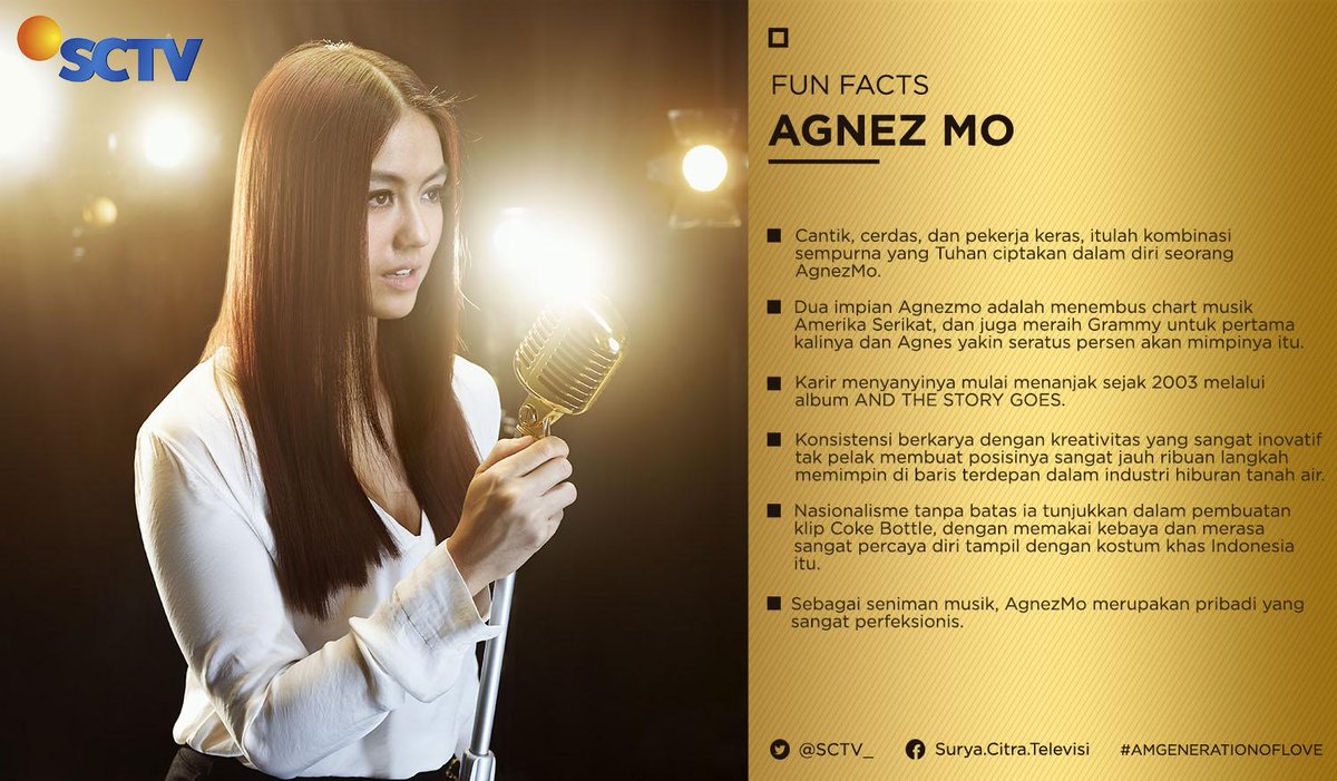 Jangan ngaku <a href="/NICofficial/">aku</a> kalau belum baca fun fact dari <a href="/agnezmo/">AGNEZ MO</a>. #AMgenerationOfLOVE