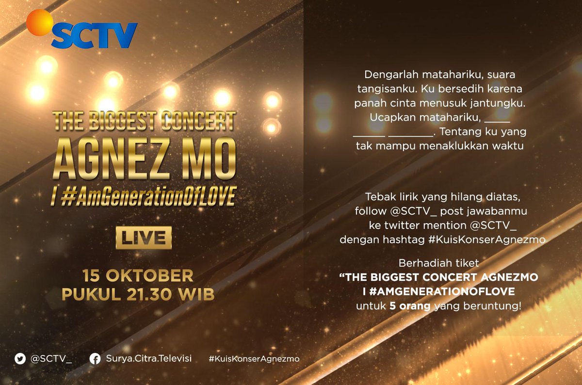 SCTV on Twitter: "Lengkapi lirik lagu di gambar ini &amp; raih tiket ...
