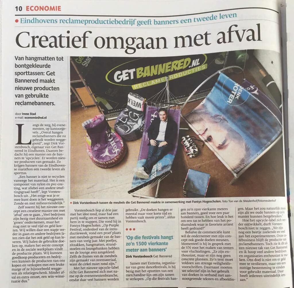 GetBannered's tweet photo. We staan in het @ED_Eindhoven met ons #upcycle project http://t.co/tgZCpngHWr