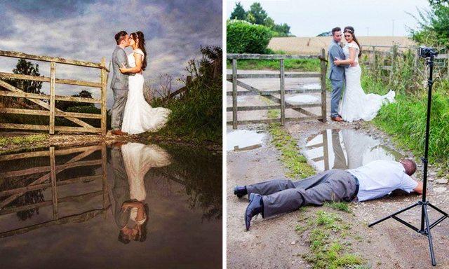 Great behind the scenes shot shows stark reality of wedding pictures tinyurl.com/ob4bw3k #wedding #photography