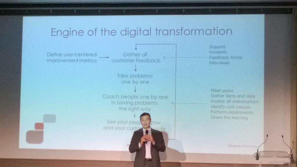 MarkNijssen's tweet photo. Growing towards a company of smart creatives, one small step at the time. #LeanIT2015 Thanks @regis_medina! http://t.co/E1wY25K1lU