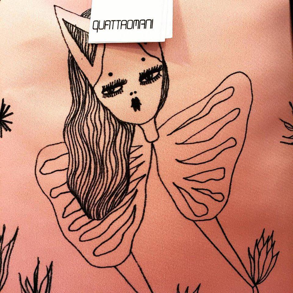 #DETAILS | <a href="/QuattroMani_/">Quattro Mani</a> #skirt in #collaboration with the #artist and #illustrator <a href="/LaFilleBertha/">La Fille Bertha</a> #fashion #talents