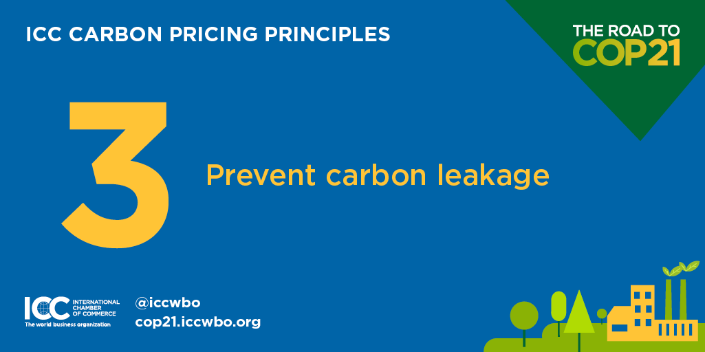 iccwbo's tweet photo. 3/8 ICC #carbonpricing principle: prevent carbon leakage #COP21 http://t.co/YitGyQLUc3 http://t.co/3y0F6u4Xct