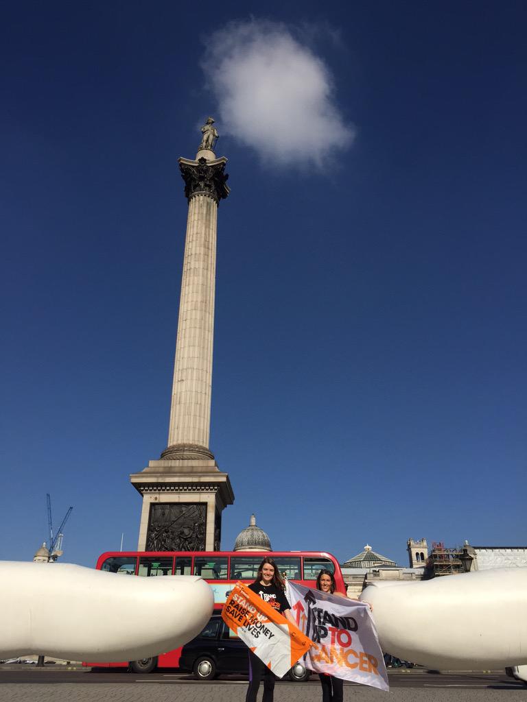 CRUKEventsLDN's tweet photo. #SU2CRelay reaches Nelson's column!! http://t.co/0Qgf4HroFV
