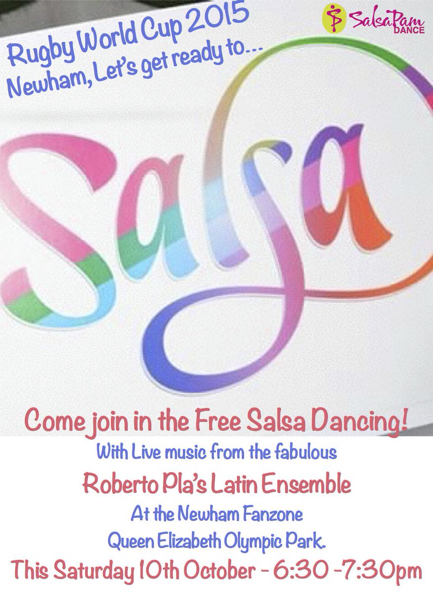 salsapam's tweet photo. looking forward to Roberto Pla's Latin Ensemble live tomorrow at 6:30pm at #NewhamFanzone join in FREE SALSA dancing! http://t.co/yP4oukDvrs