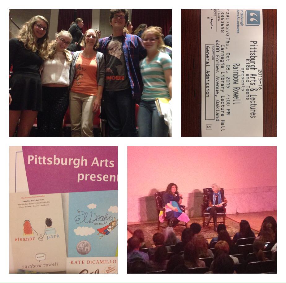 Got to see <a href="/rainbowrowell/">Rainbow Rowell</a> last night. So much fun.
