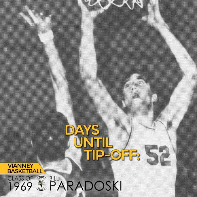 Vianneyhoops's tweet image. 52 days to tip off with #thebumper Bill Paradoski. A @vianneygriffins &amp;amp; @SaintLouisMBB standout + dad of @miko42