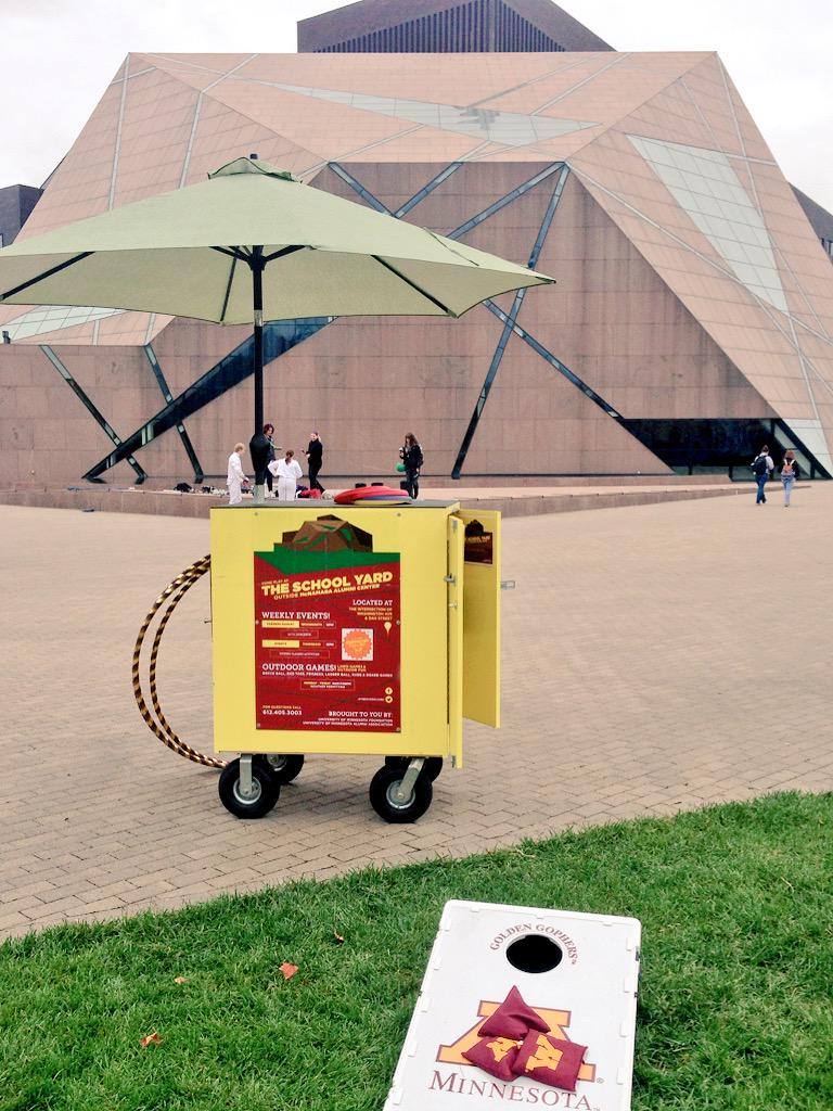 Happening NOW: the School Yard! Stop outside McNamara and enjoy this weather while it lasts!