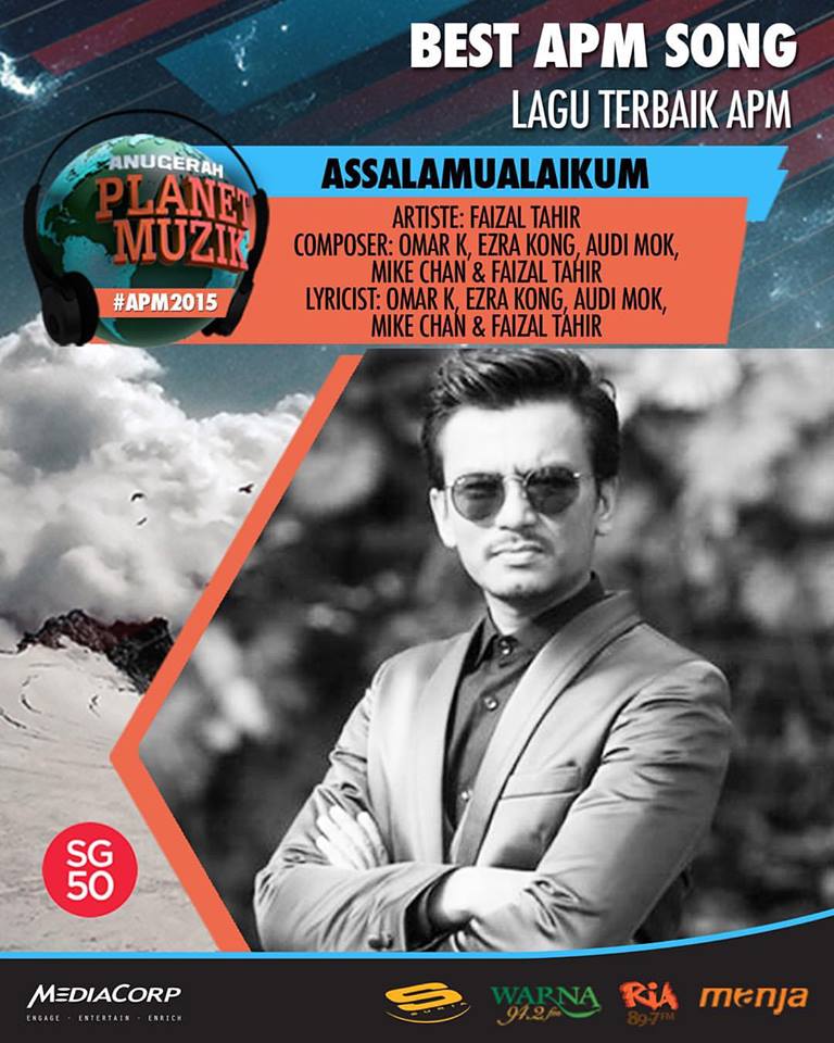 Jenn_Thompson's tweet photo. Congratulations Best Song #APM2015 "Assalamualaikum"
@faizal_tahir @audimok #EzraKong #OmarK #MikeChan http://t.co/pWN6Gocusv