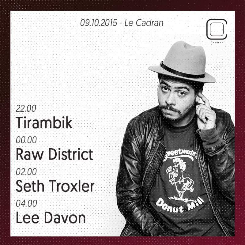 Movetonight's tweet image. Don't miss the Chef @sethtroxler tonight at club @CadranLiege ! Here's the timetable....