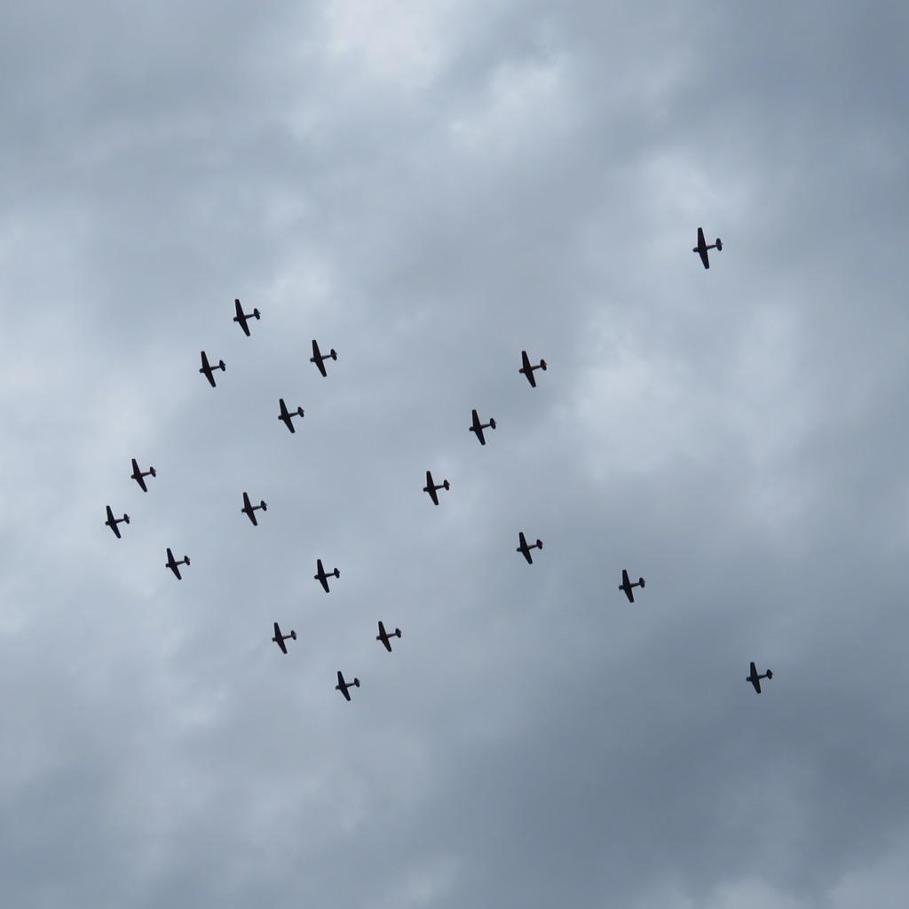 DeniseMurphy13's tweet photo. #PotomacFlight just flew over Manassas #wwiiflyover @InsideNoVA http://t.co/uAyqPVylnX