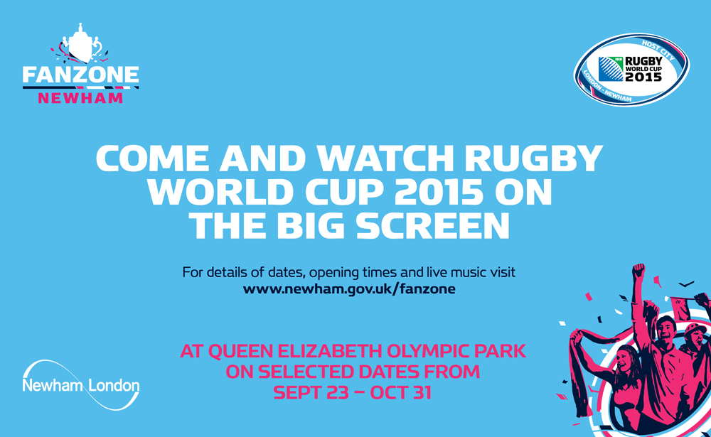 RWC2015Newham's tweet photo. We're looking forward to have @johnpiercetenor perform at the #NewhamFanzone on Saturday! http://t.co/ZCGALaIPkm http://t.co/KQiDZJeMcx