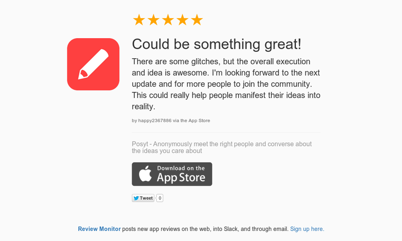posytapp's tweet photo. 5 Star Review "Could be something great!: There are some glitches, but the overall executio…" https://t.co/uIKGi2KpXq http://t.co/ekom5gXWHR