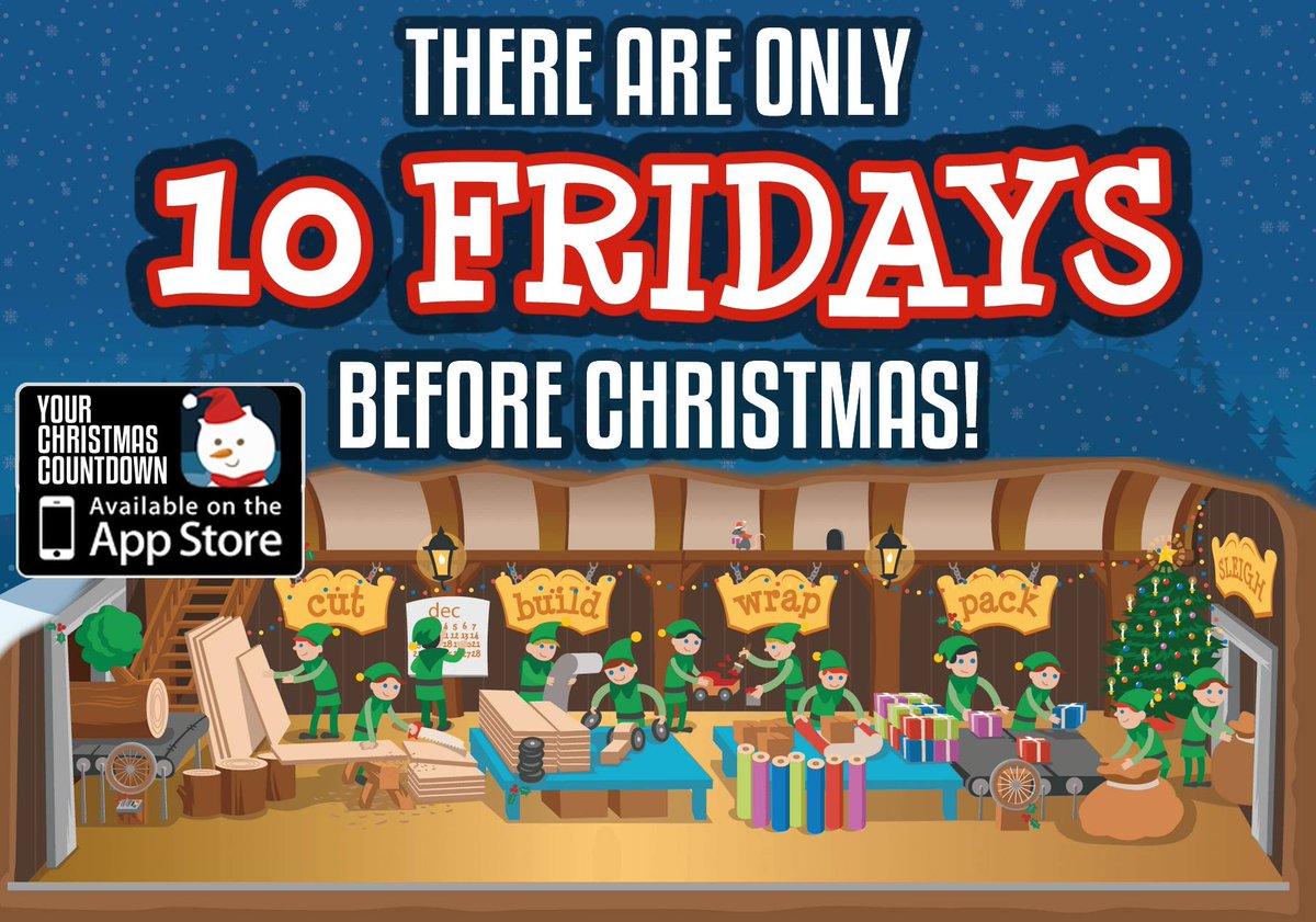 christmas_clock's tweet photo. 🎅 🎁 🎄🎅 🎁 🎄🎅 🎁

ONLY 10 MORE FRIDAYS 
 BEFORE #CHRISTMAS!

🎅 🎁 🎄🎅 🎁 🎄🎅 🎁

http://t.co/08kJVAWqc2 http://t.co/OjD1FPUkWy