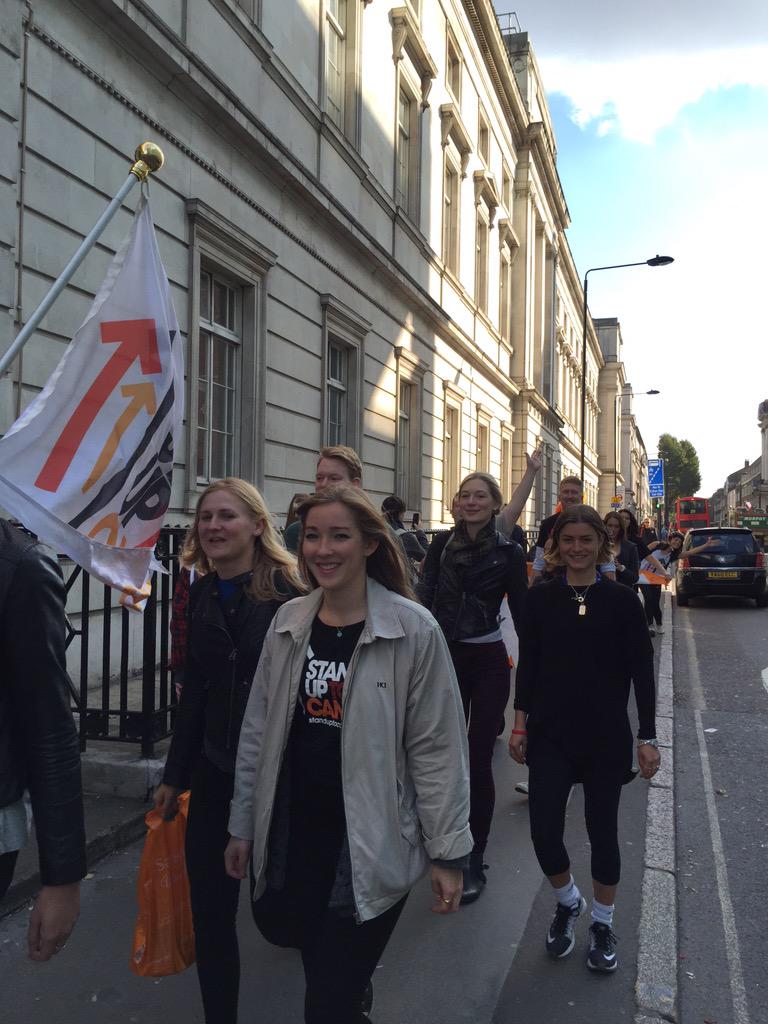 CRUKEventsLDN's tweet photo. #SU2CRelay heading in mass to @TheCrick !! http://t.co/1ozAJlIDL6