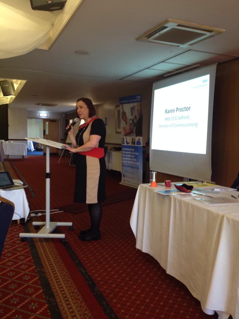 SalfordICP's tweet photo. Our Director of Commissioning, Karen Proctor is now talking about Integrated Care in #Salford http://t.co/c5T8CEzVjK