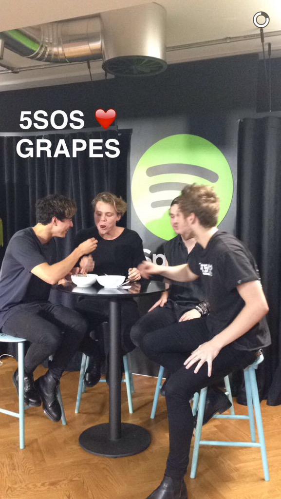 5SOS on <a href="/SpotifyUK/">Spotify UK & Ireland</a> snapchat