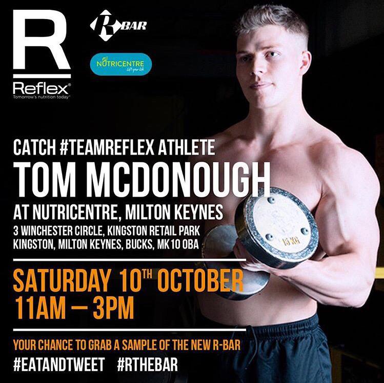 tommcdon's tweet photo. Tomorrow I'm in Milton Keynes sampling R-Bars and 100% whey with some nice little deals on 💪🏽💪🏽 #RbarsAreSoooGood 😋 http://t.co/pQ3ZmOx4yp