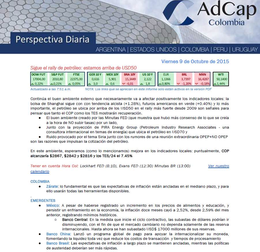 AdCapOnline's tweet photo. Perspectiva Diaria del Mercado Octubre 09 @AdCapColombia http://t.co/DfBTRB85Zj