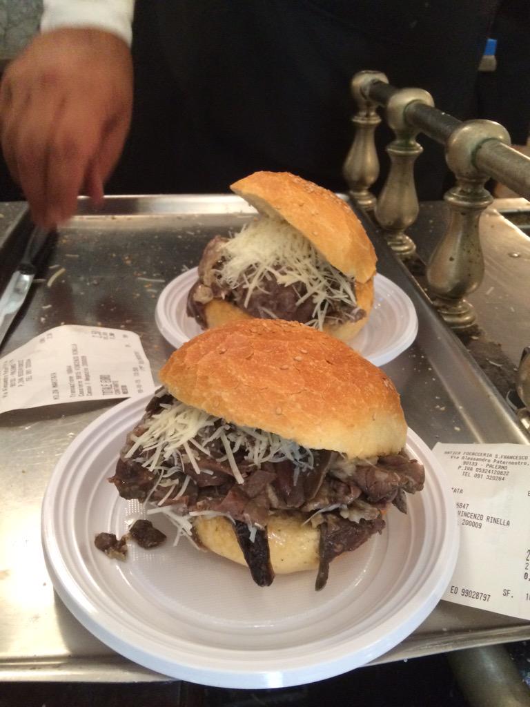 norfolkbaker's tweet photo. Choices....Choices!! @polpo #buonappetitio #sicilia would you dare put on panino con la milza http://t.co/TCtUykH7uh