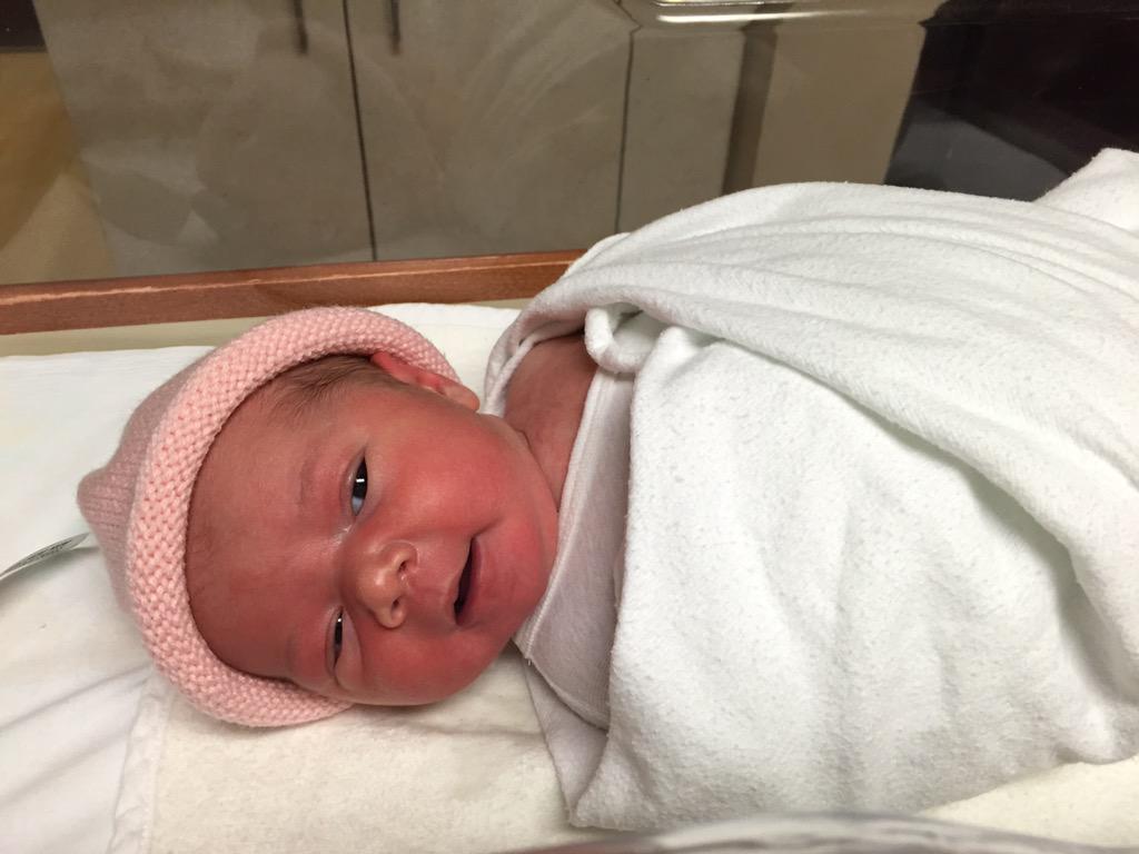 huffman58's tweet photo. The newest addition to the Huffman family. Welcome, Isla. And see you soon @mommy_doc  #nowords http://t.co/j5cu9lQs8t