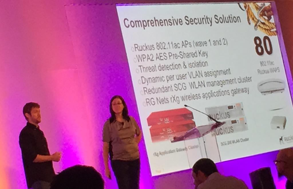 zachhubeck's tweet photo. Heather Williams @MoBetterWiFi presenting with Darrian from RGNets @ruckuswireless #BigDogsHouston http://t.co/2GIyrUTpNy