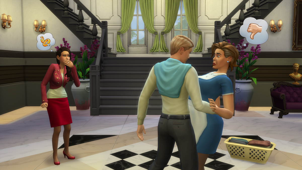 TheSims's tweet photo. The #HardestPartAboutBreakingUp is finding a new maid. http://t.co/2yKVbU87A0