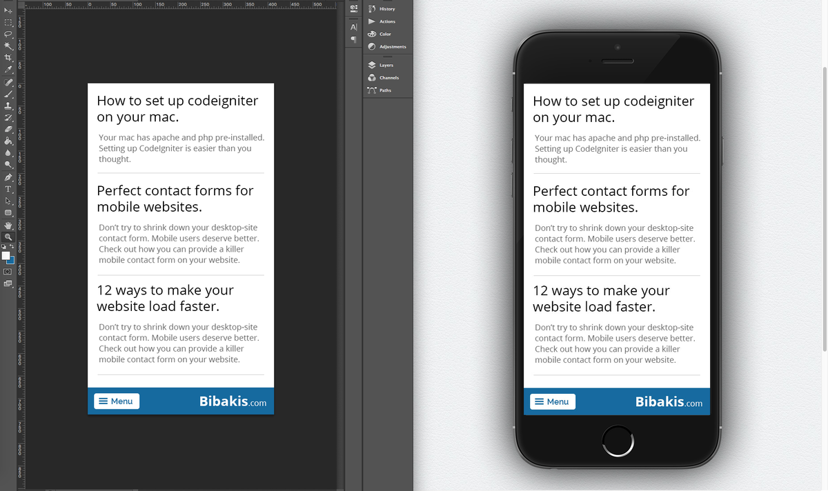 bibakis's tweet photo. Using @MobileTestMe's 'Images' feature to preview my new personal website on iPhone 6s before I get down to coding. http://t.co/CD4cXN1lfN