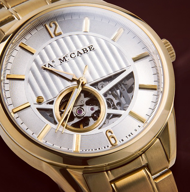 MainspringB's tweet photo. Make a bold statement with the Gold #Belfast JM10120 #automatic Timepiece! #watches #timewear #menswear #style http://t.co/sIBsPAp25j
