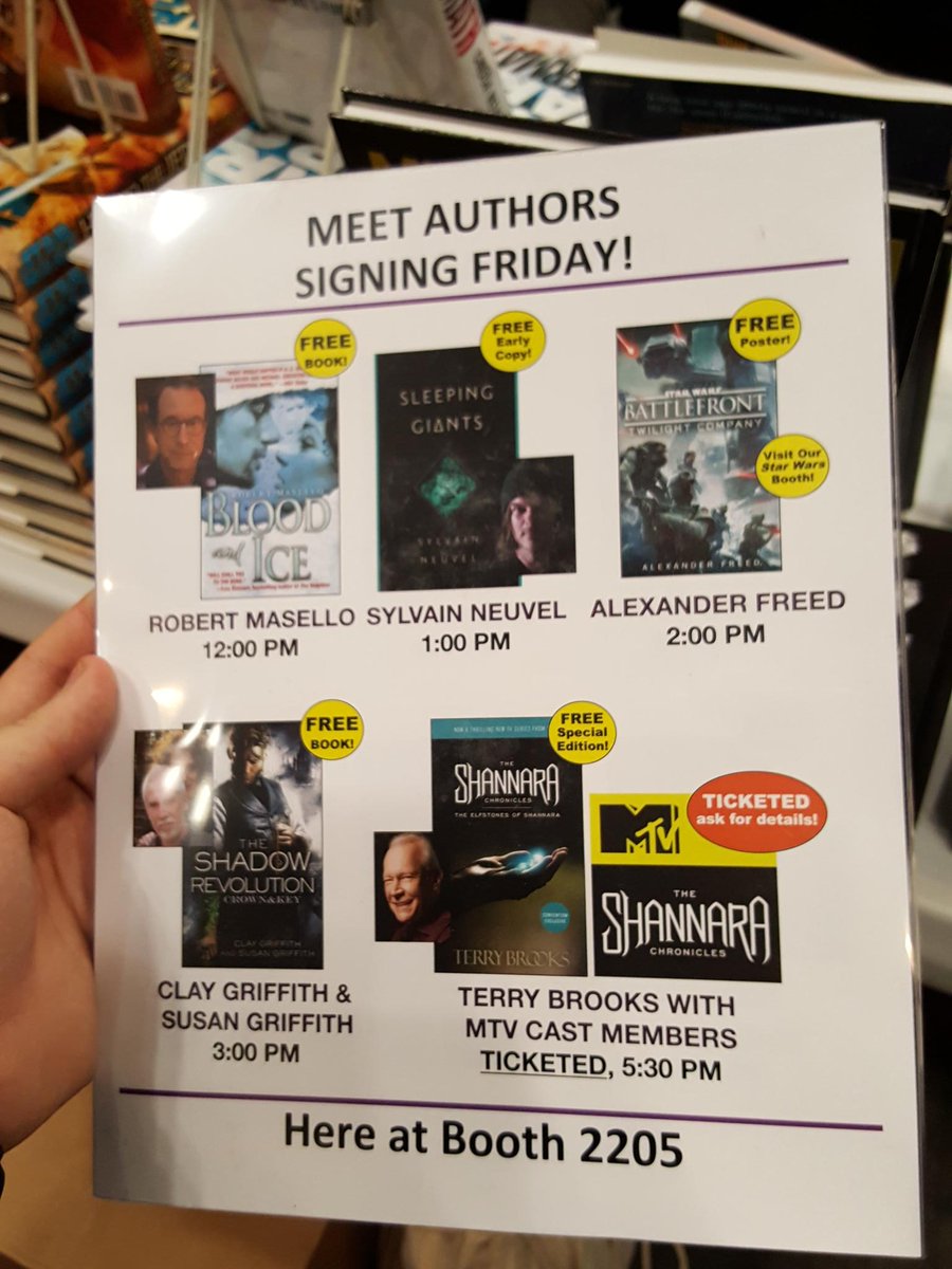 DelReyBooks's tweet photo. Crazy day two begins! Lots of free giveaways and signings. Come to booth 2205. #NYCC2015 #booth2205 http://t.co/8oq6nfez1S