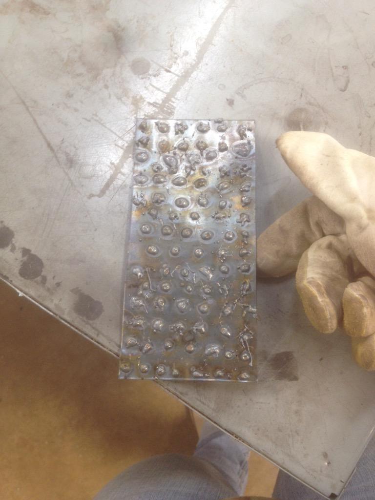 Sams_ACT's tweet photo. First weld of the day! First time ever and it doesn't look that bad #welding#auto#collision#practice#makes#perfect http://t.co/PeZZI8PSML