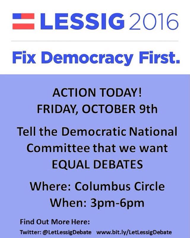 LetLessigDebate's tweet image. #EqualDebates #DemDebates #letlessigdebate