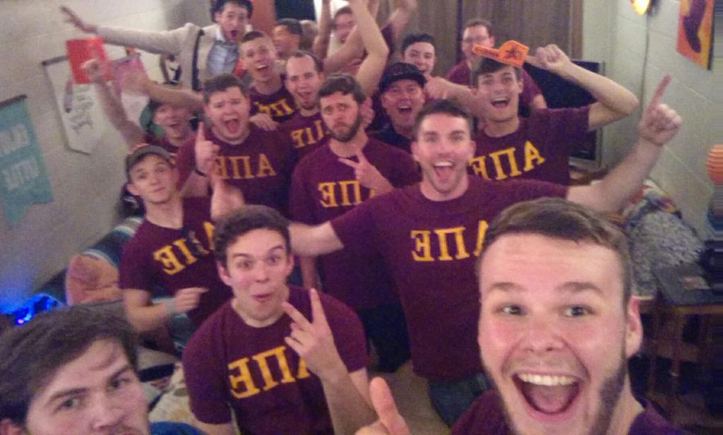 AlphaPiEpsilon's tweet photo. Alpha Pi Epsilon received 1st place in the Homecoming Pep Rally Skits this year! #AlphaPiEpsilon #AΞ E http://t.co/aDKqxDzr66