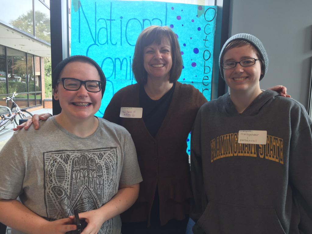 FSUPrideClub's tweet photo. Thank you "Dean of Allies" Stoops for participating in National Coming Out Day! http://t.co/LbRSlQ7Dy9