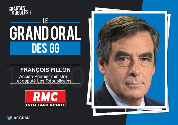 A 12h, c'est le député Les Républicains <a href="/FrancoisFillon/">François Fillon</a> qui passera le #GrandOraldesGG ! #GGRMC <a href="/RMCinfo/">RMC</a>