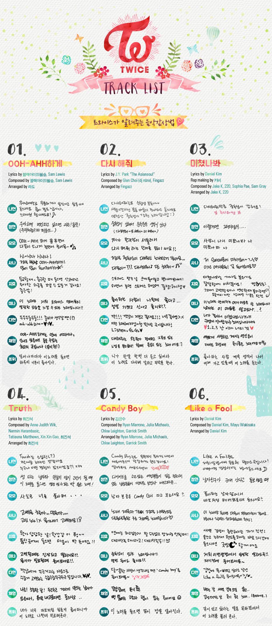 Jypnation Twice 1st Mini Album The Story Begins Track List Twice 트와이스 Http T Co Rtcn2z17fm Twitter