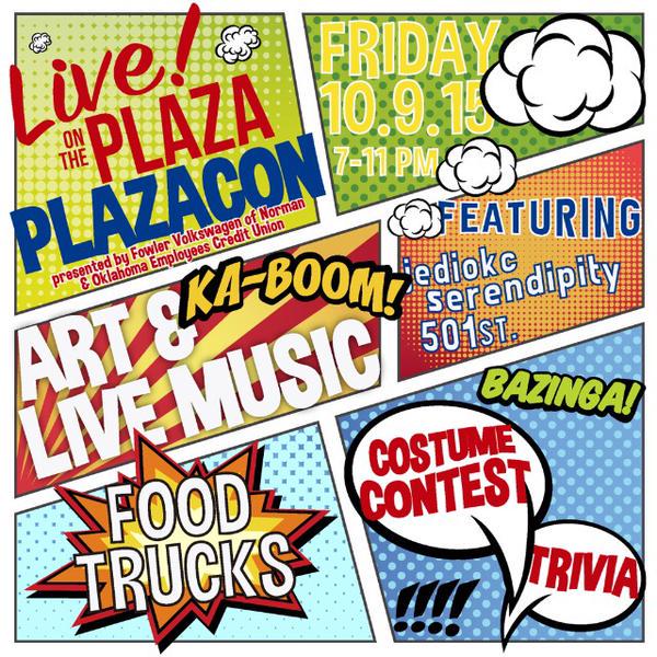 UrbanWineWorks's tweet photo. #OKC tonight is @LIVEonthePlaza at 7. Be sure to stop by @UrbanWineWorks for some great wine and food  #PLAZACON http://t.co/WlEgwkKosr